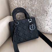 Dior Lady Matte Black Bag 20cm - 1