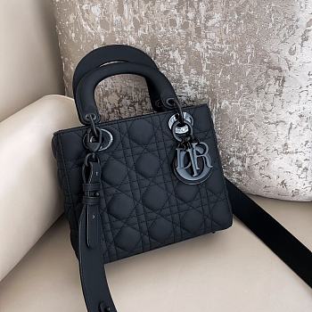 Dior Lady Matte Black Bag 20cm