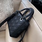 Dior Lady Matte Black Bag 20cm - 5