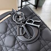 Dior Lady Matte Black Bag 20cm - 3