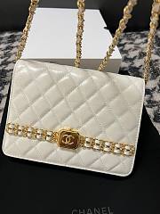 CHANEL Chain Clutch OffWhite Bag 19CM - 4