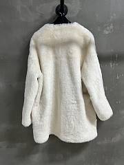 Maxmara Fur And Leather White Coat - 3