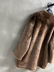 Maxmara Fur And Leather Brown Coat - 5