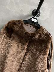 Maxmara Fur And Leather Brown Coat - 4