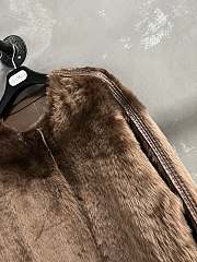 Maxmara Fur And Leather Brown Coat - 3