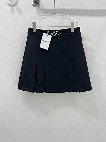 Valentino Hepburn Style Retro Pleated Short Skirt 