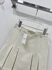 Valentino Hepburn Style Retro Pleated White Short Skirt - 3