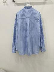 Valentino blue and white contra striped shirt - 2