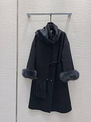 Loewe Double-faced Cashmere Black Coat - 1