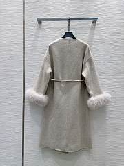 Loewe Double-faced Cashmere Grey Coat - 6