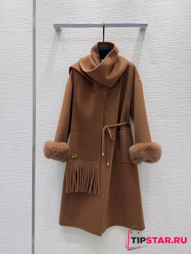 Loewe Double-faced Cashmere Brown Coat - 1