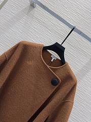 Loewe Double-faced Cashmere Brown Coat - 5