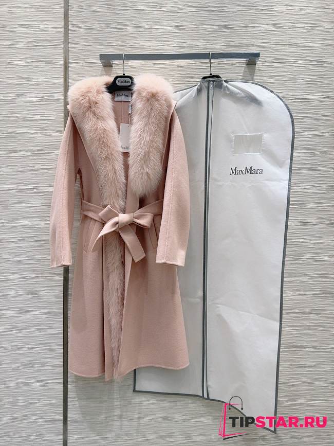 Max Mara Double-faced Cashmere Light Pink Coat - 1