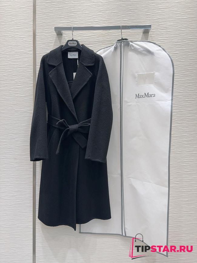 Maxmara Double-faced cashmere black coat - 1