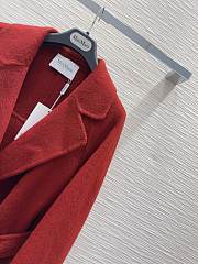 Maxmara Double-faced cashmere red coat - 3