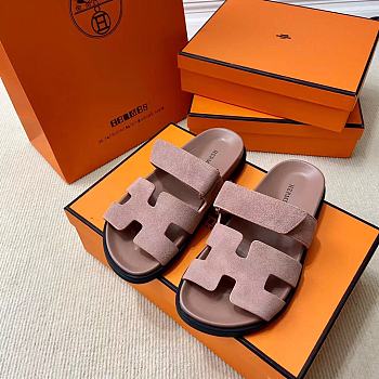 Hermes Dark Pink Erjiu Shoes