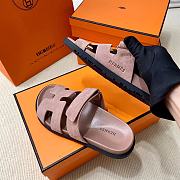 Hermes Dark Pink Erjiu Shoes - 4