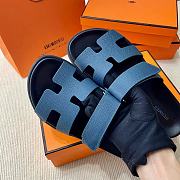 Hermes Dark Blue Erjiu Shoes - 6