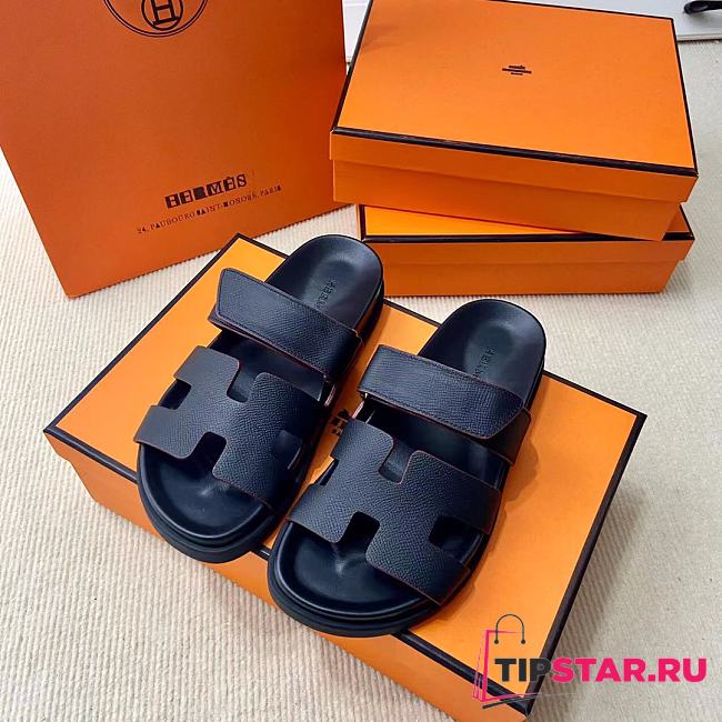 Hermes Black Erjiu Shoes - 1