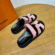 Hermes pink crocodile leather shoes - 3