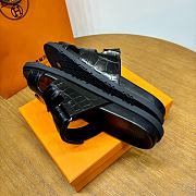 Hermes black crocodile leather shoes - 6