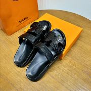 Hermes black crocodile leather shoes - 2