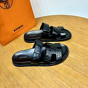 Hermes black crocodile leather shoes - 3