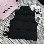 Miu Miu stand-up collar down black vest jacket - 6