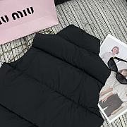 Miu Miu stand-up collar down black vest jacket - 2