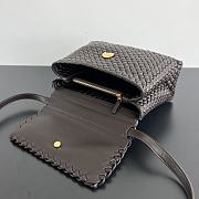 BV Patti top handle woven hijab brown handbag 19*26*11cm - 3