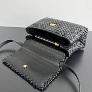 BV Patti top handle woven hijab black handbag 19*26*11cm - 4