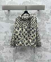 LV hooded printed zipper jacket  - 2