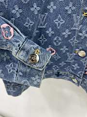 LV Monogram jacquard long-sleeved denim shirt - 6