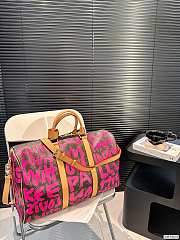 LV Graffiti Travel Bag Pink Logo 45x26cm - 1