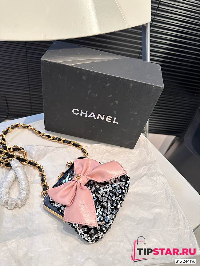 Chanel24A Bow Frog Mouth Bag 13X12CM - 1