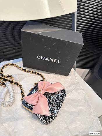 Chanel24A Bow Frog Mouth Bag 13X12CM