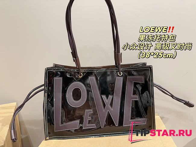 Loewe Jelly Tote Black Bag 38x25cm - 1