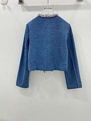 Miu Miu French elegant palace style heavy beaded denim jacket - 5