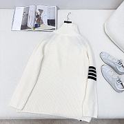 TB Unisex high-neck silhouette white sweater - 4