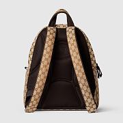 GG canvas in beige and ebony backpack 40x36.5x23cm - 3