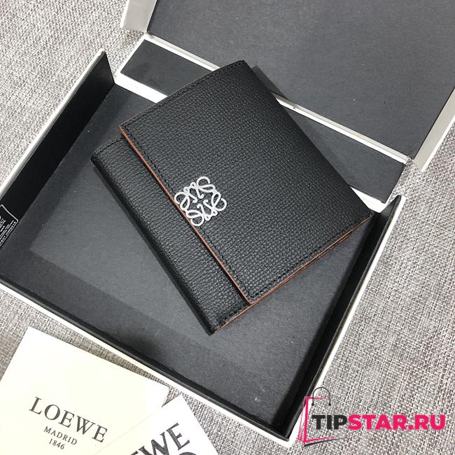 Loewe Short fold black wallet 10*11cm - 1