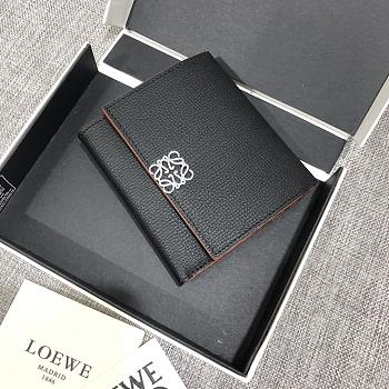 Loewe Short fold black wallet 10*11cm