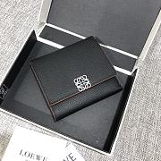 Loewe Short fold black wallet 10*11cm - 4