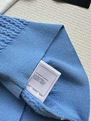 Chanel button-down knitted blue vest  - 3