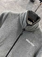 Miu Miu polar fleece zipper grey short jacket  - 5