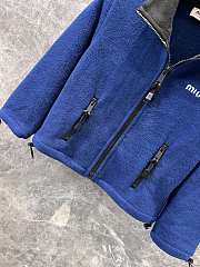 Miu Miu polar fleece zipper blue short jacket  - 6