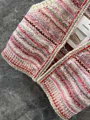 Chanel pink striped knitted vest  - 3