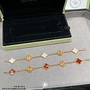 VCA high-grade mother-of-pearl laser five-flower four-leaf clover bracelet - 6