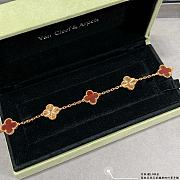 VCA high-grade mother-of-pearl laser five-flower four-leaf clover bracelet - 4