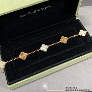 VCA high-grade mother-of-pearl laser five-flower four-leaf clover bracelet - 5